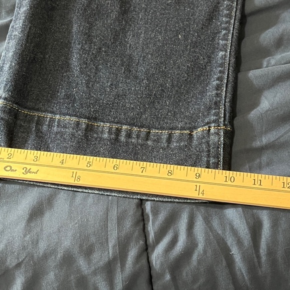 Express Dark Blue Wide Leg High Rise Jeans 8R - Picture 10 of 13